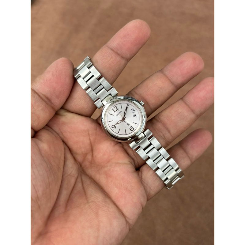 JAM TANGAN WANITA SEIKO LUKIA LK 7N82 0BP0 PINK DIAL QUARTZ JAPAN RARE