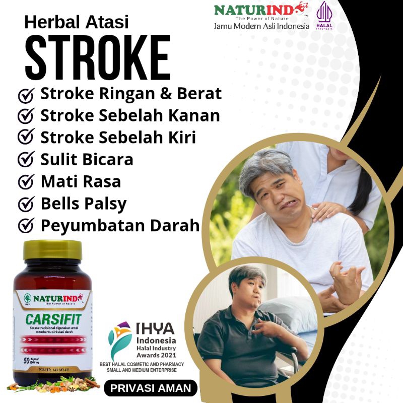 Obat stroke ringan berat mati sebelah gejala struk stroke herbal carsifit