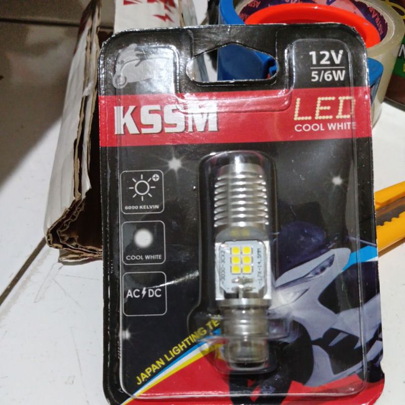 BOHLAM LAMPU DEPAN MOTOR LED 12V/5-6W LAMPU LED KSSM