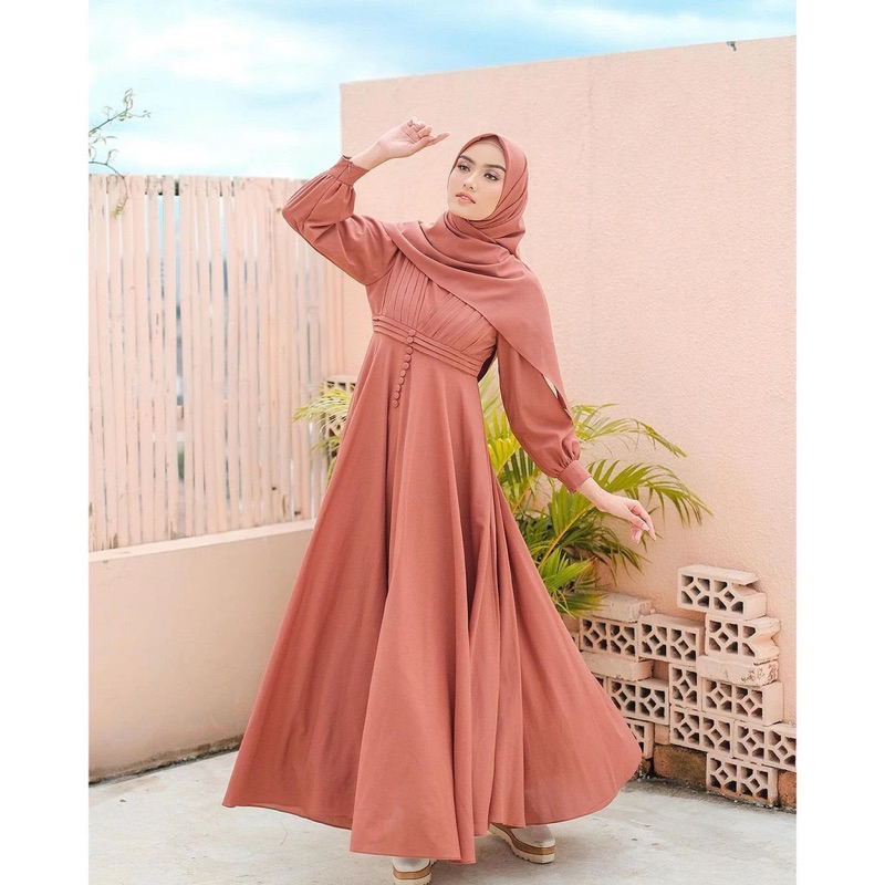 kazami~jasmine dress muslimah gamis ONLY ukuran L (preloved like new)