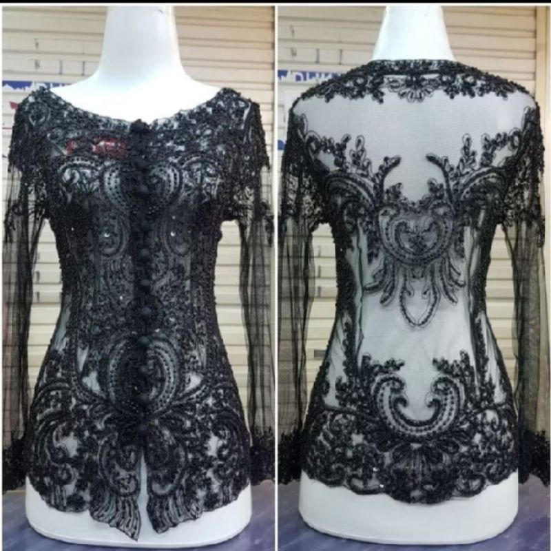 KEBAYA PAYET+KOMISOL //KEBAYA PAYET KERAH SUNDA LENGAN PANJANG