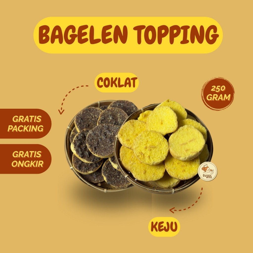 

BAGELEN COKLAT KEJU / BAGELEN COKLAT / BAGELEN KEJU 250GR
