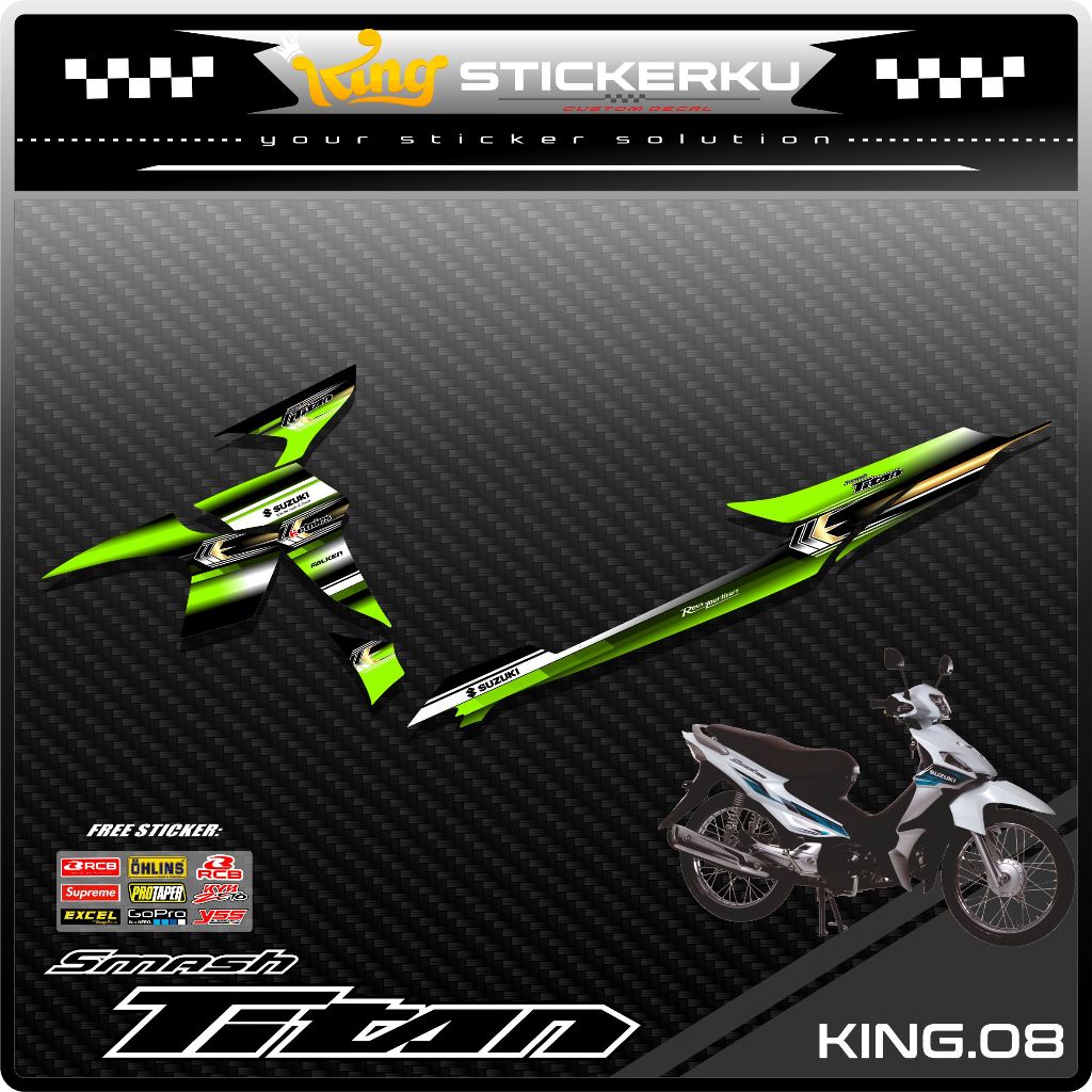 STRIPING VARIASI SUZUKI SMASH TITAN 115 / STICKER LIST VARIASI SUZUKI SMASH TITAN 115. KS.08