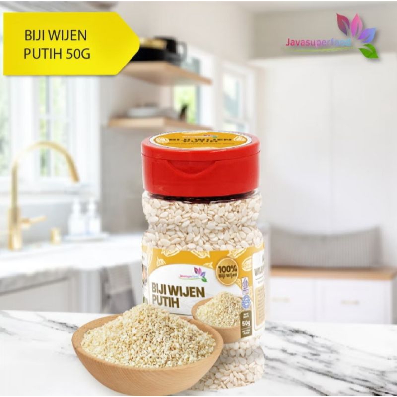 

[HALAL] Biji Wijen Putih 100% (50GR) / White Sesame Seeds taburan makanan sushi dan lain-lain