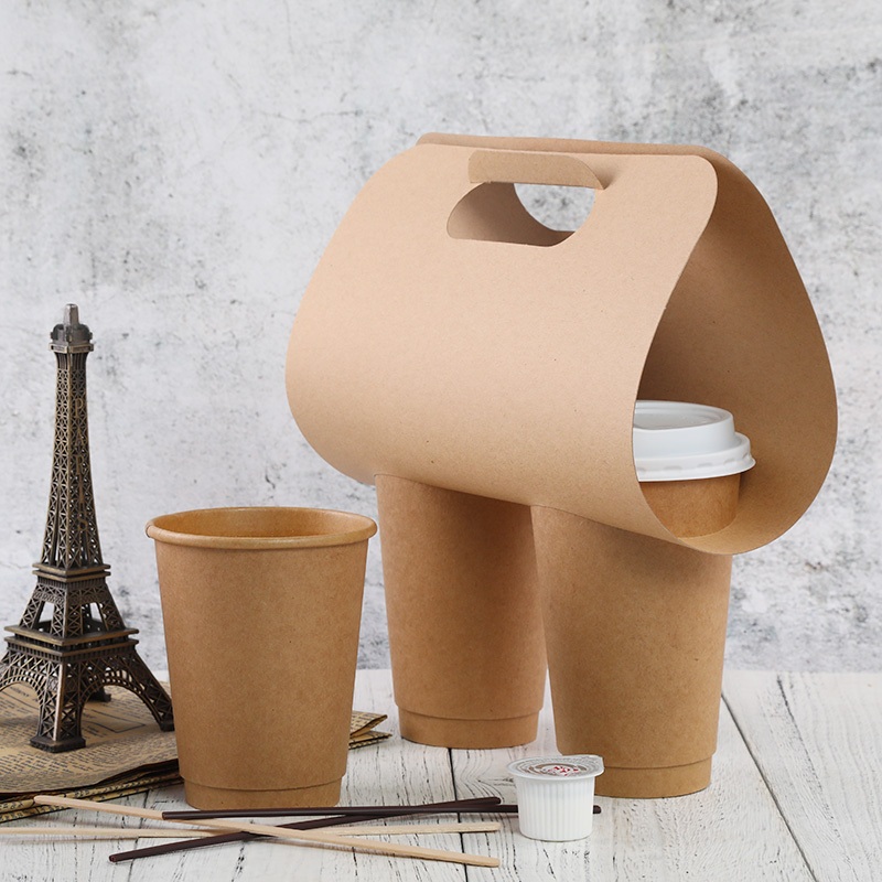 [50PCS]Paper cup Kraft Single Wall 8oz 12oz + Tutup / Gelas Kertas Kraft  8oz 12oz/ Heat Resistant P