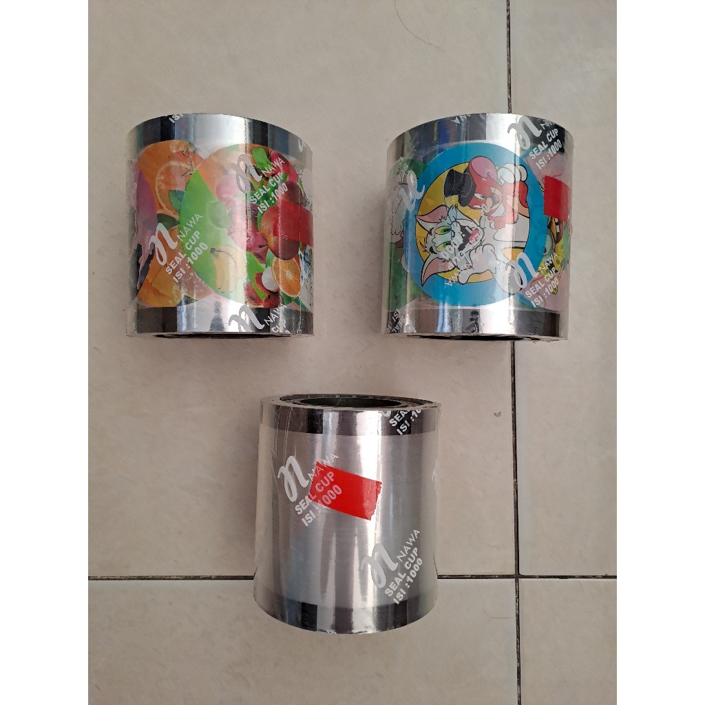 Cup Lid Sealer Murah Polos/Motif isi 1000 Gelas