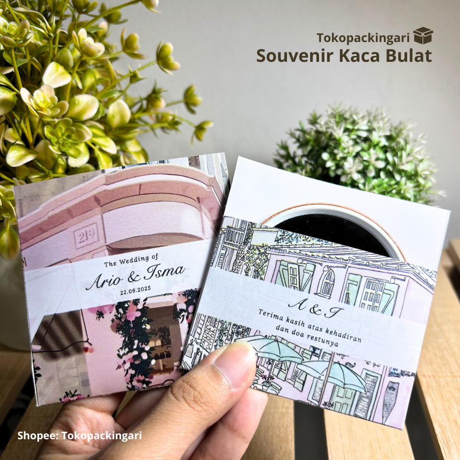 Souvenir Cermin Bulat  | Souveir Kaca Bulat | Souvenir Cermin Kaca Murah