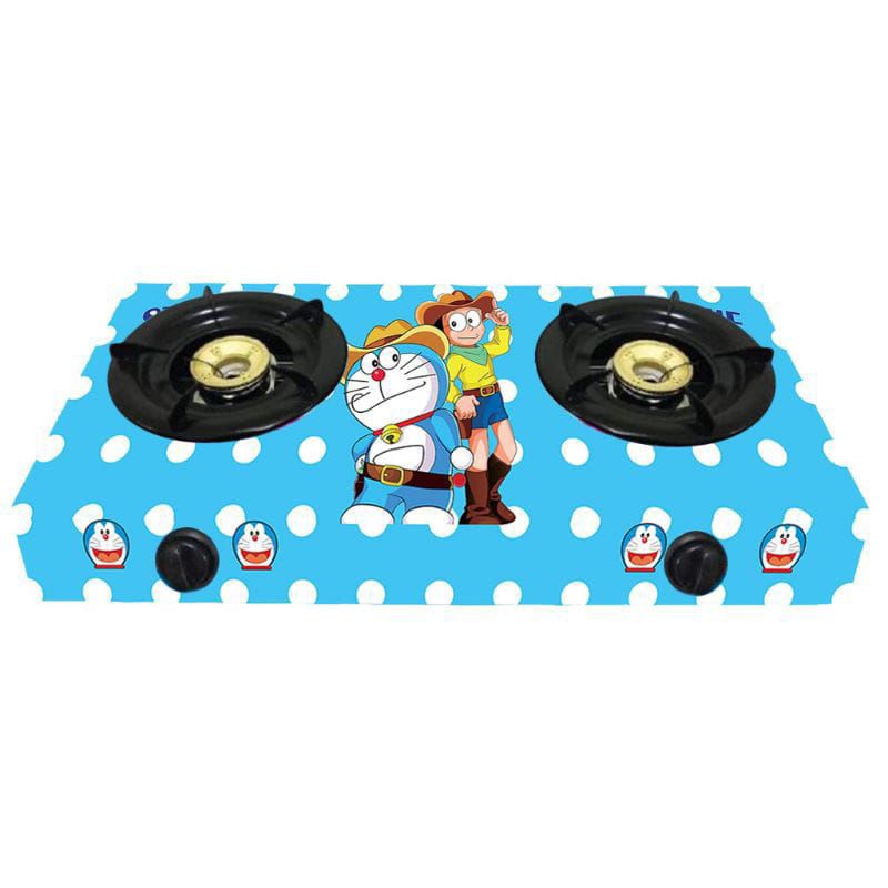Stiker kompor 2 tungku karakter Doraemon