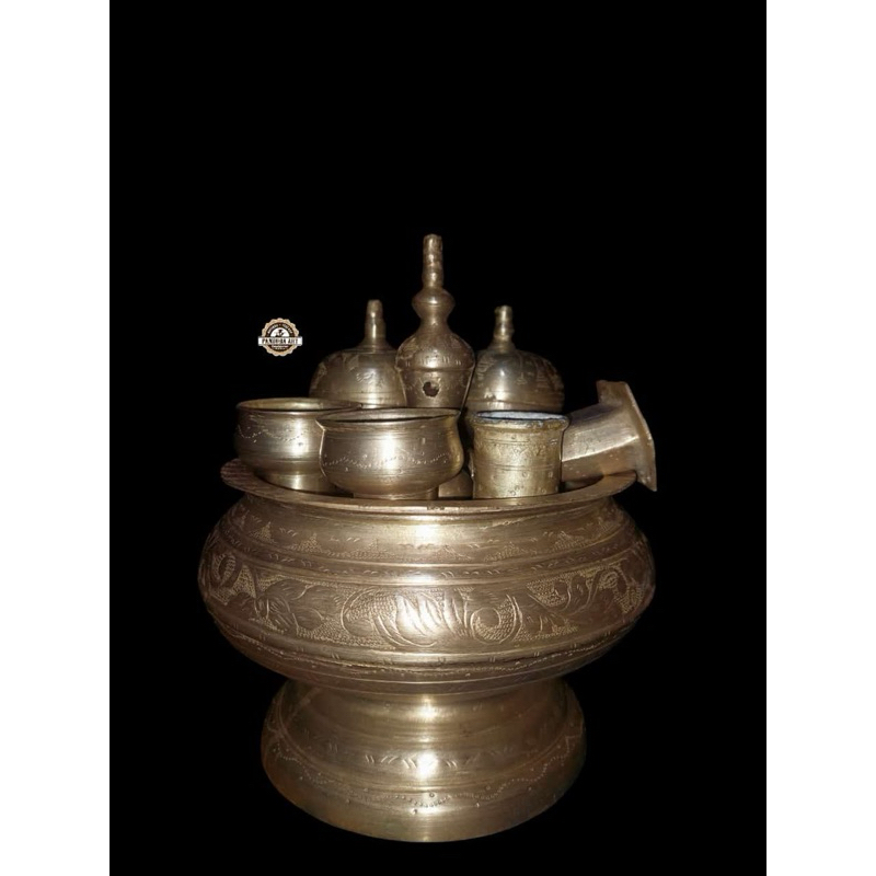 Kinangan bokor kuningan lawas (K16)