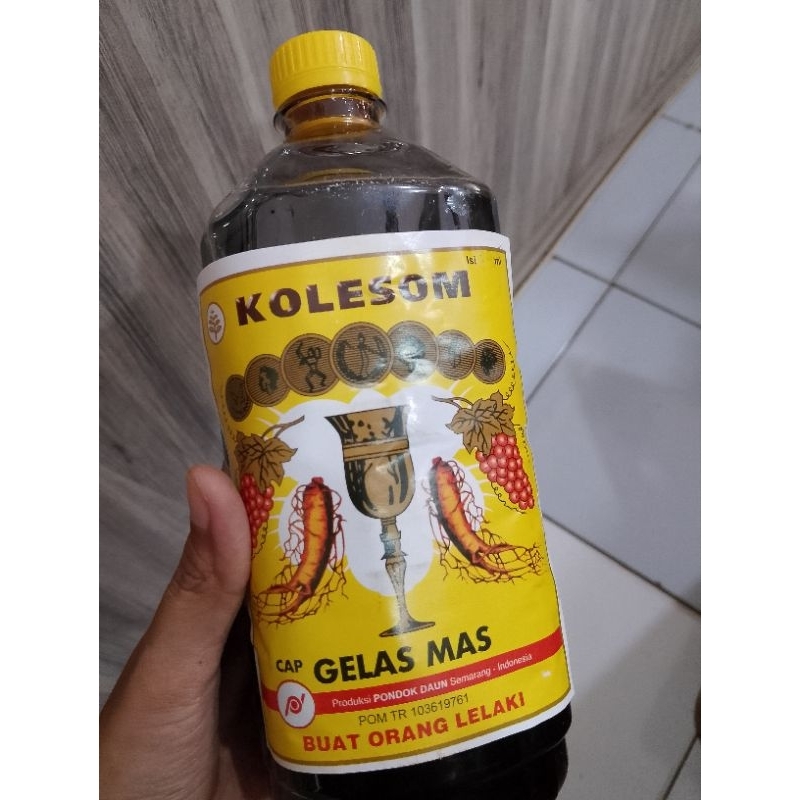 

Jamu KOLESOM cap gelas mas buat orang lelaki 1000ml + bublee wrap