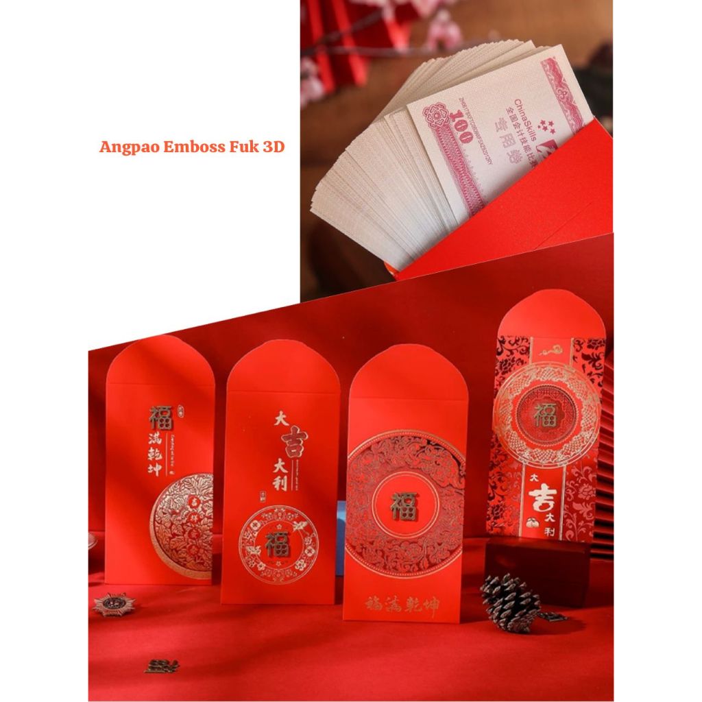 

Angpao Imlek FUK FU 3D / Angpau Imlek Sanjit Shuangxi Ulang Tahun