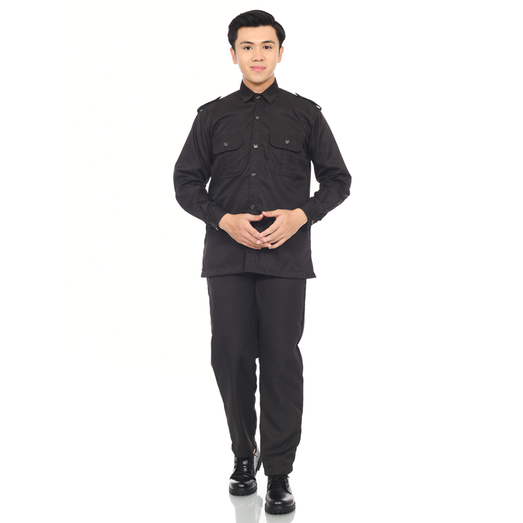 Backheroes Stelan Satpam Seragam Safari Security Panjang - Coklat Tua