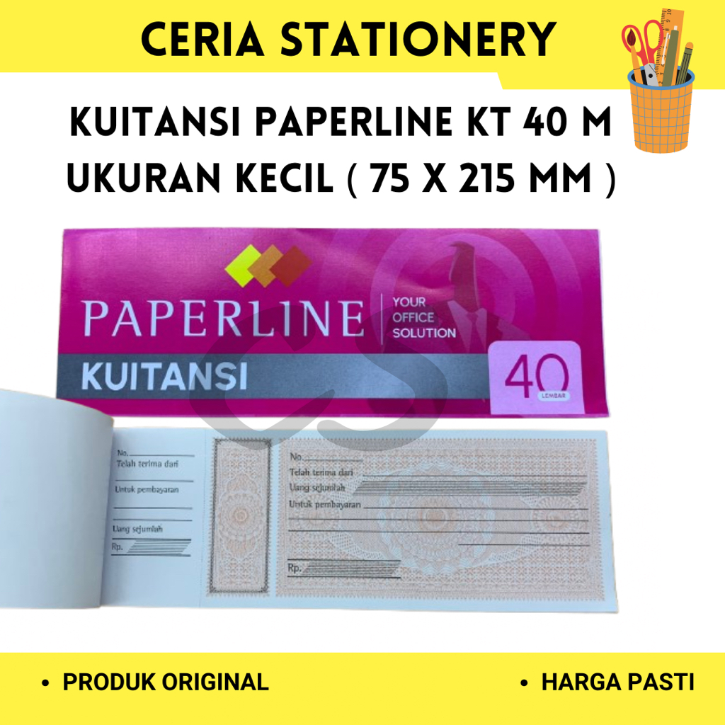 

Kuitansi Paperline Kecil 40 Lembar / Buku Kwitansi KT 40 M