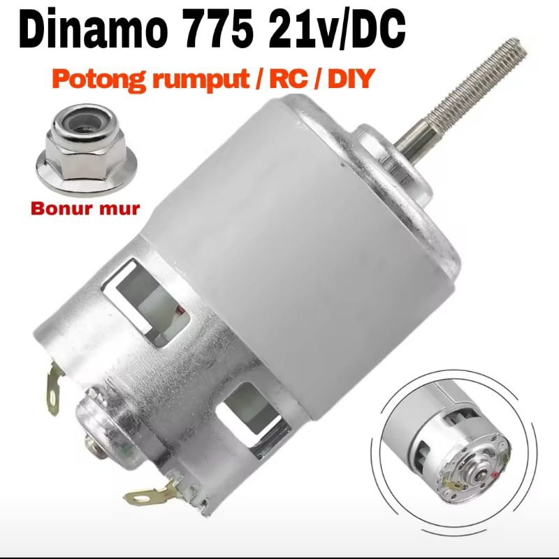 Dinamo DC Motor RS-775 RQ-775 775 21V DC Potong Rumput Grinder Table Saw RC DIY