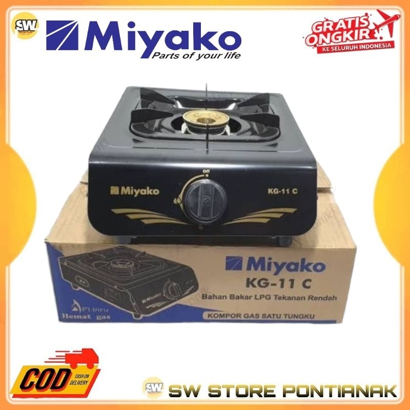 KOMPOR GAS MIYAKO KG-11 C 1 TUNGKU / MIYAKO KOMPOR GAS 1TUNGKU KG 11 C / KOMPOR GAS MURAH MIYAKO