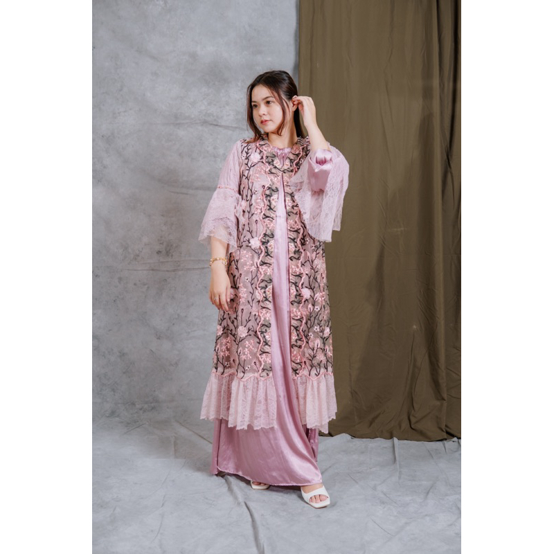 Salwa Outer Brukat | Outer Tile Garden | Dress Outer Pesta | Outer Kondangan Mewah