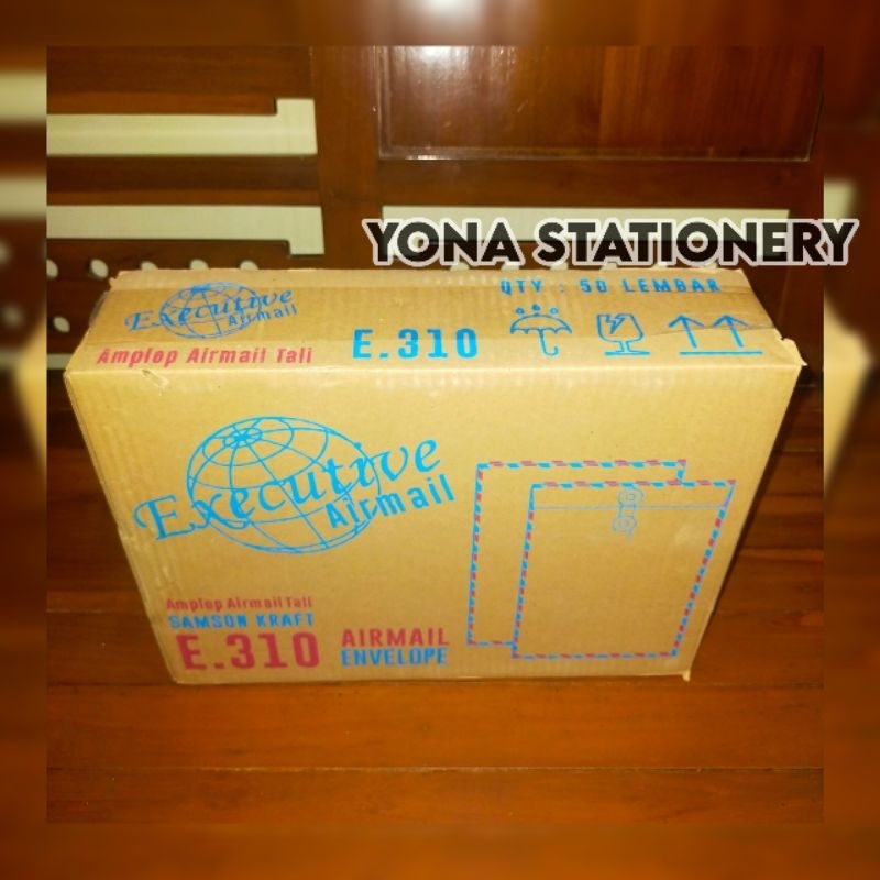 

Amplop Airmail Tali Executive Samson Kraft E.310 — 1 Pak isi 50 Lembar