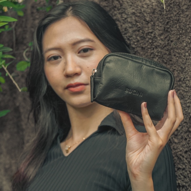 KODE O85J Clutch Pouch Kulit Wanita BUCINI Dira Multifungsi