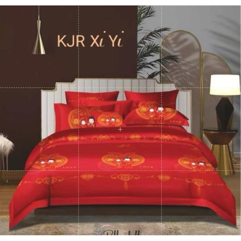 SPREI + BEDCOVER MOTIF WEDDING / CHINESE Xi Yi. 180 X 200