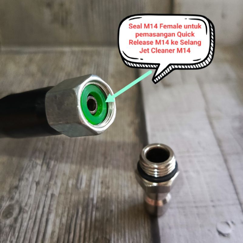 Seal Pipih Sambungan M14 Female untuk pemasangan Quick Release M14 ke Selang Jet Cleaner M14