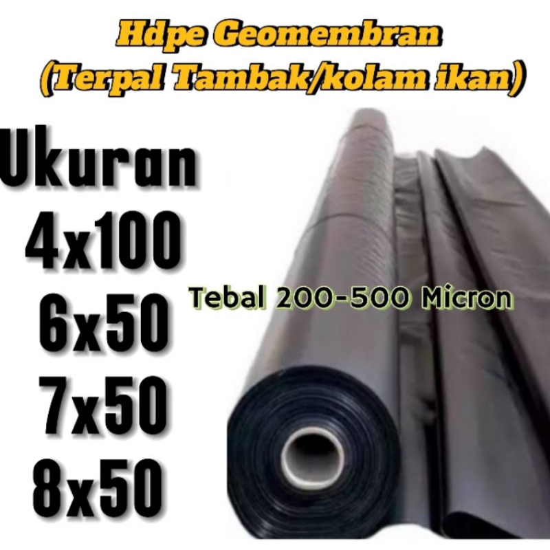 Terpal Tambak 1 Rol Hdpe Geomembran Tebal 200-500 Micron ( Terpal Tambak)