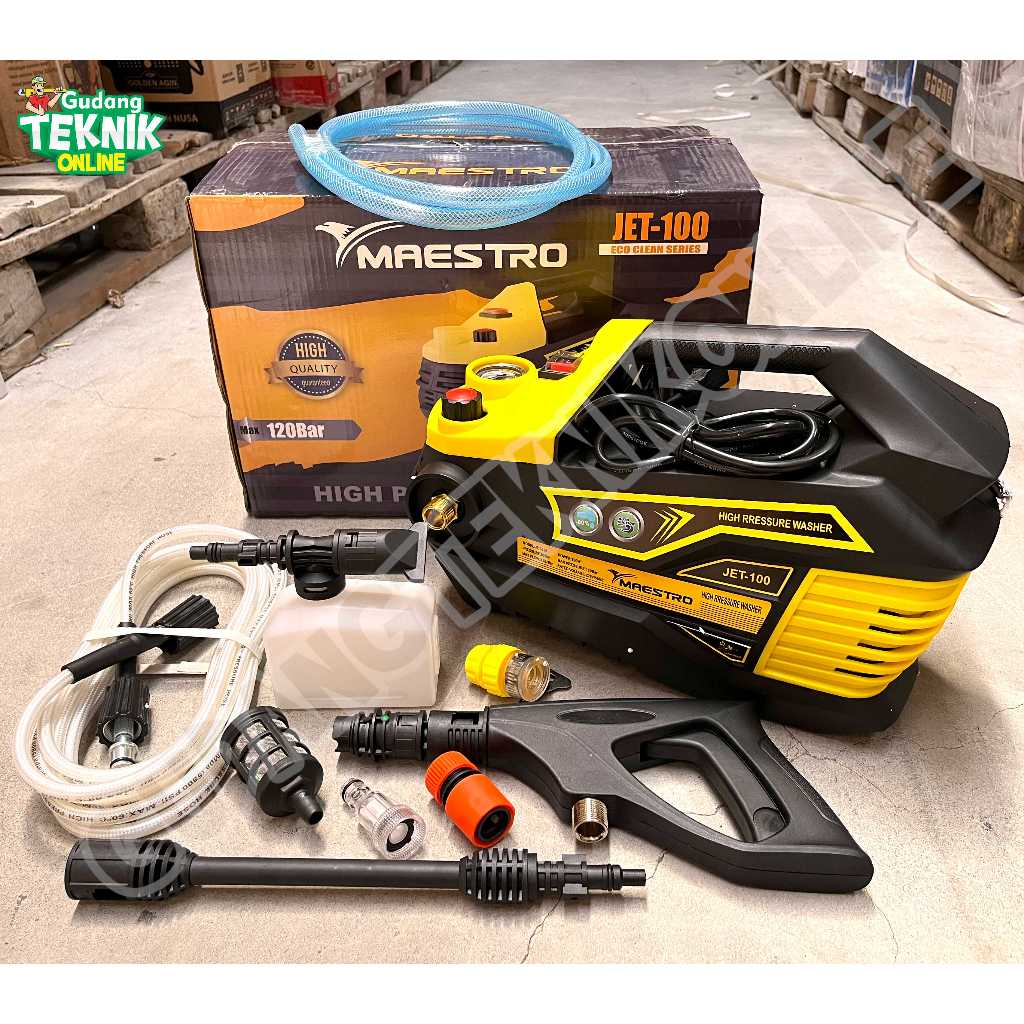 Alat Mesin Cuci Motor Mobil Steam JET-100 MAESTRO / Mesin Stim Cuci Mobil Motor Water Jet Cleaner Hi