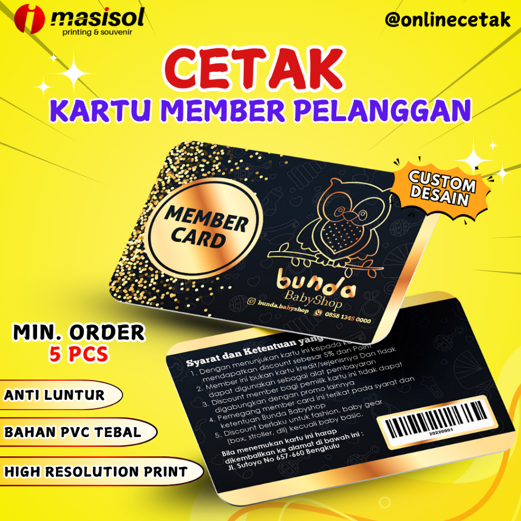 

Member Card / Kartu Pelanggan dengan Barcode / QR Code