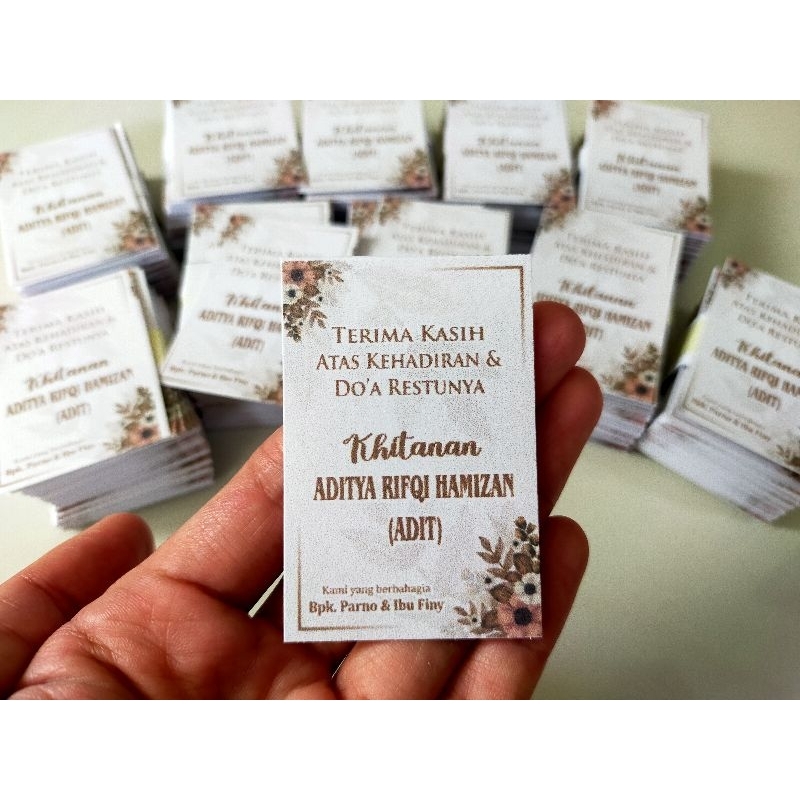 Kartu Ucapan Souvenir Pernikahan Khitan