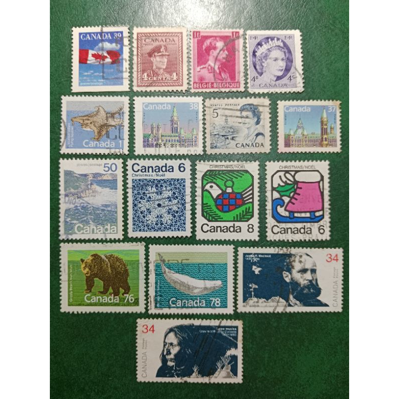 

Prangko Kanada 16 Pcs Campur USED