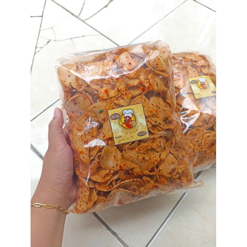 

500gr - BASRENG KOIN SPECIAL DAUN JERUK BUMBU KACANG JAJANAN PEDAS GURIH TERMURAH