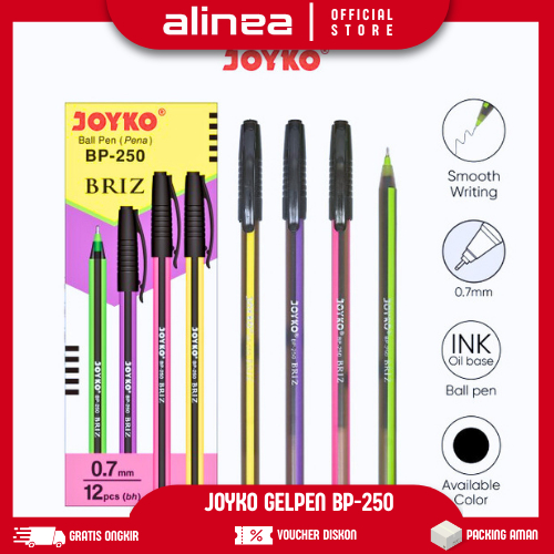 

[1pcs] Pulpen Murah Ball Pen Joyko BP-250 BRIZ Ketebalan 0.7mm Tinta Hitam