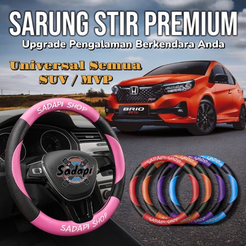 Sarung Stir Mobil Untuk Semua Jenis Mobil Minibus, Cover Stir Mobil Universal Avanza, Xenia, Calya, 