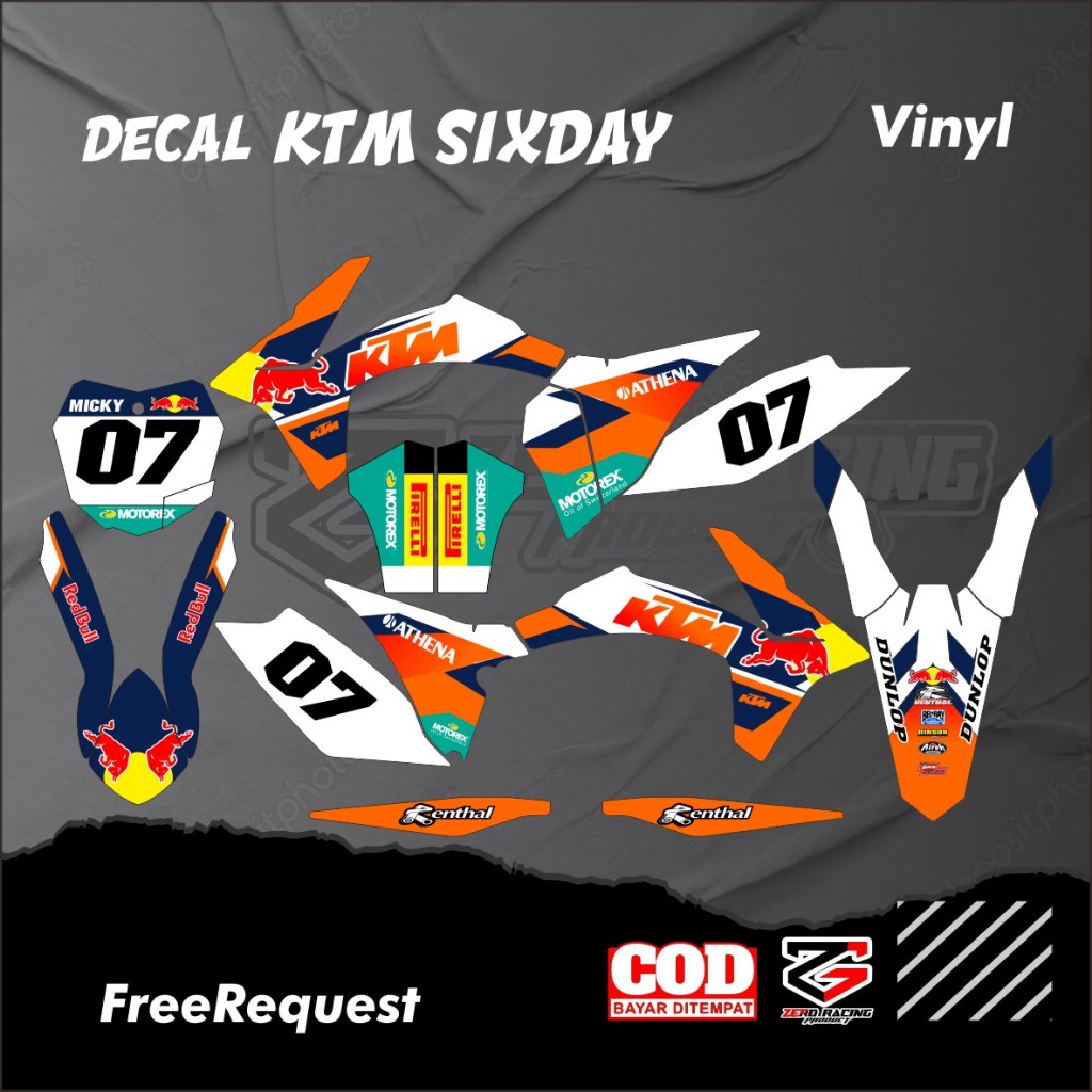 DECAL KTM SIXDAY DECAL KTM 250 KTM 85 FULL BODY STIKER KTM 250