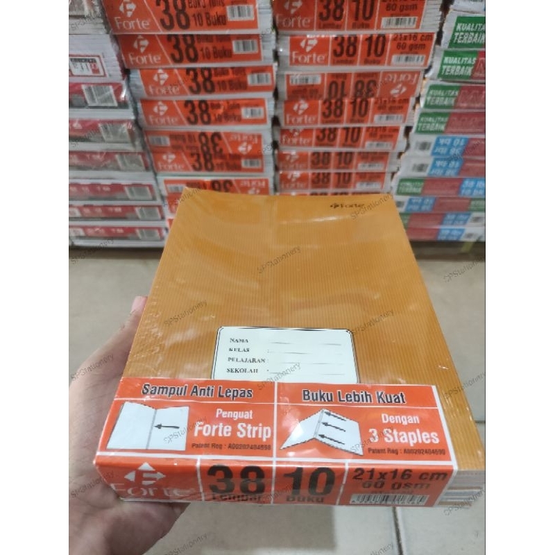 

Forte Buku Tulis Isi 38 Lembar Cover Coklat /Kraft Ukuran A5 ( 5 Buku )