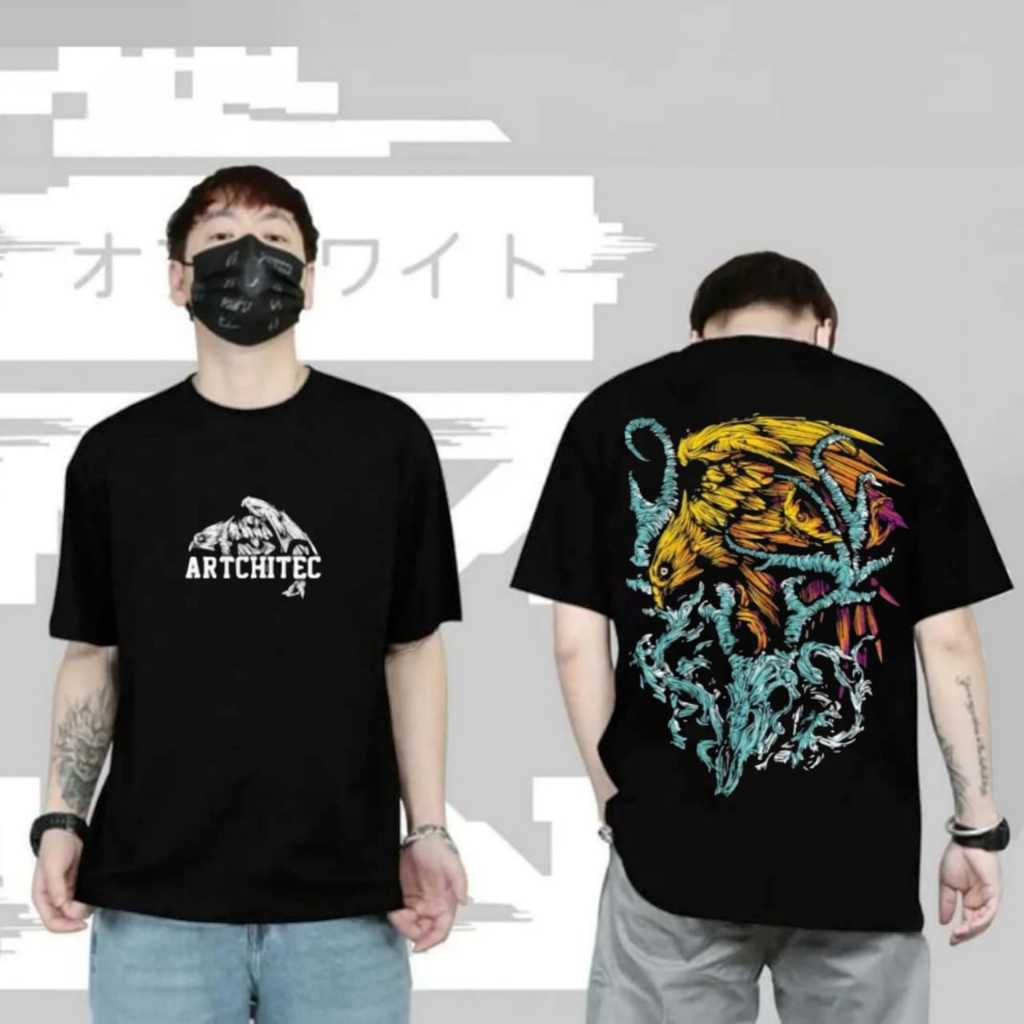 baju kaos distro t-shirt arcthitec/kaos bermotif burung elang/kaos pria wanita distro streetwear