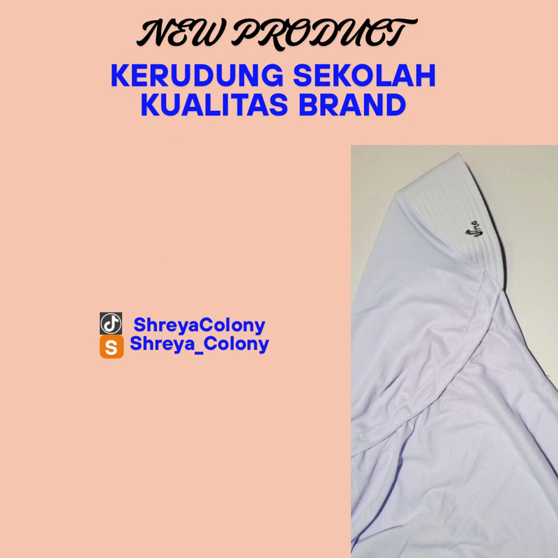 kerudung anak sekolah warna putih