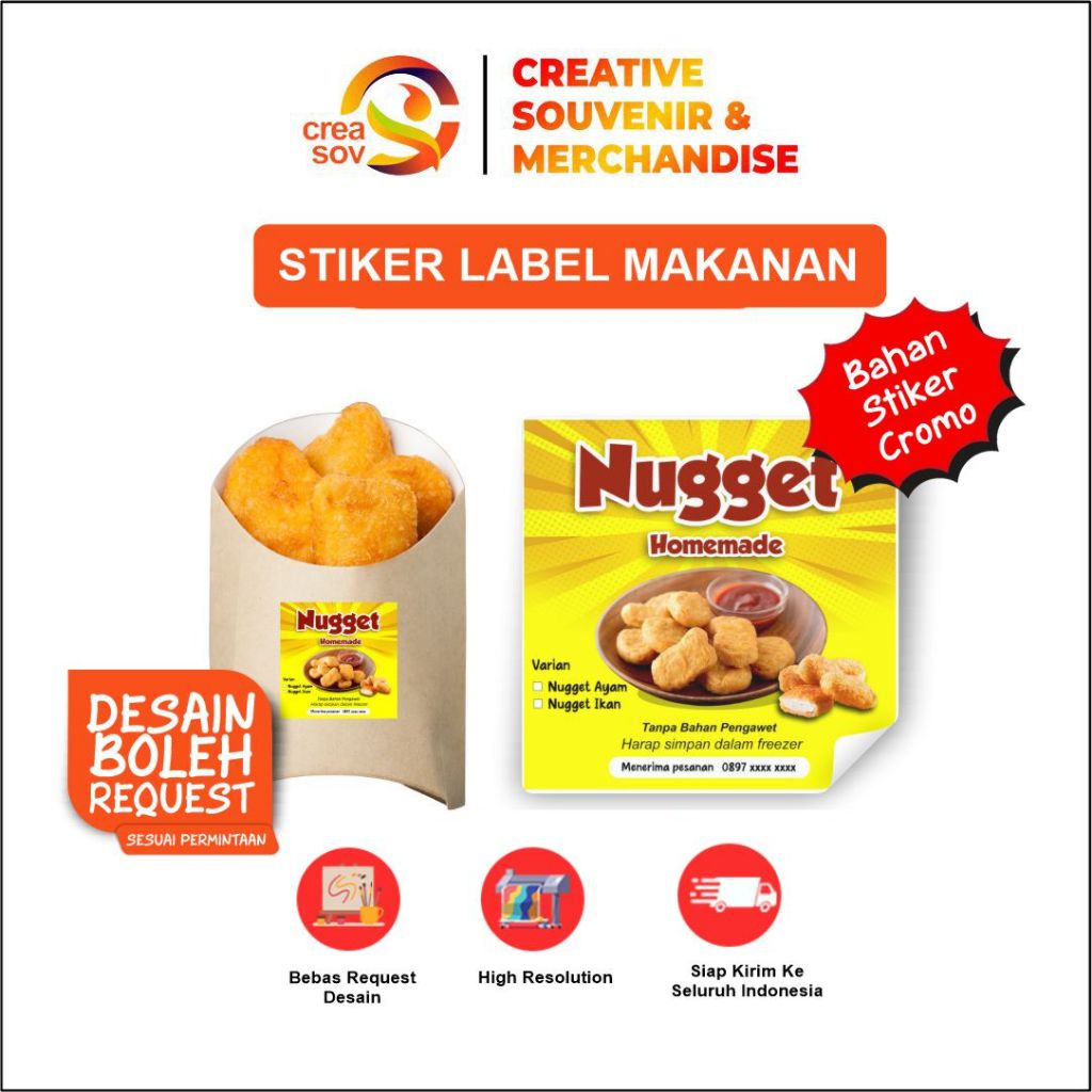 

Creasov – Sticker Nugget Cromo Bulat Label Makanan Murah Cetak Stiker Cromo Murah Costum