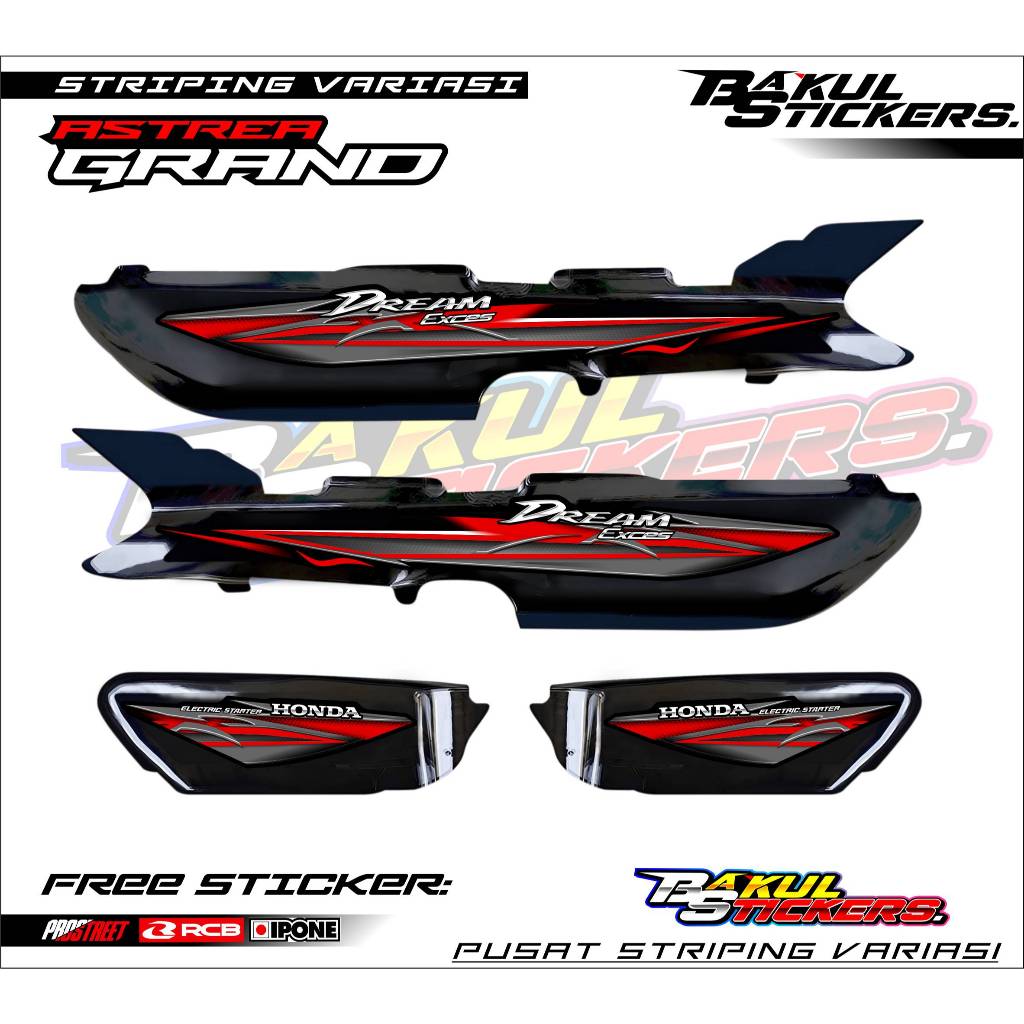 STRIPING VARIASI HONDA ASTREA GRAND / STICKER LIST MOTOR HONDA ASTREA GRAND
