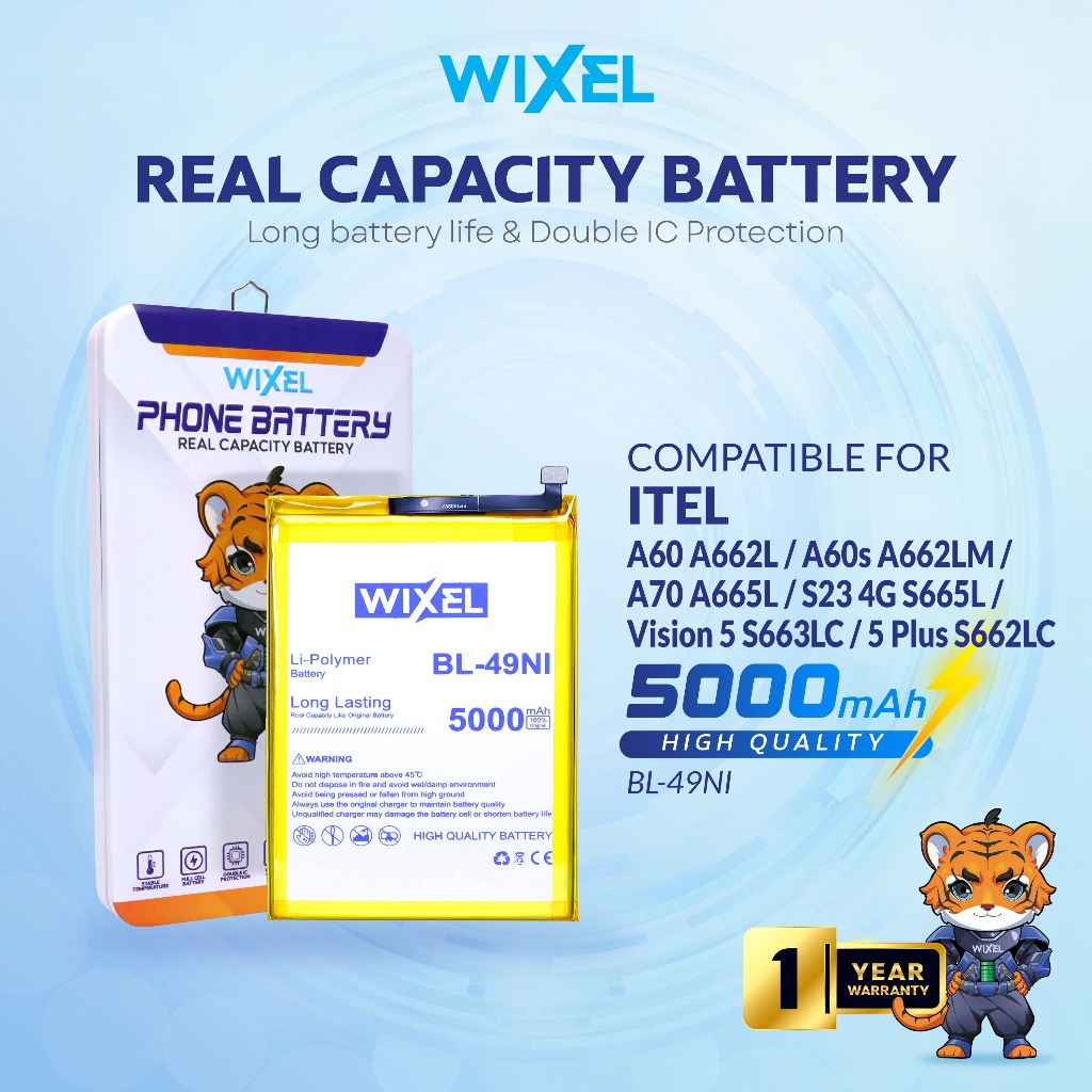 WIXEL Baterai BL-49NI BL49NI Itel S23 / A60 / A60S / A70 Batre Batrai Battery Double Power Ori Origi