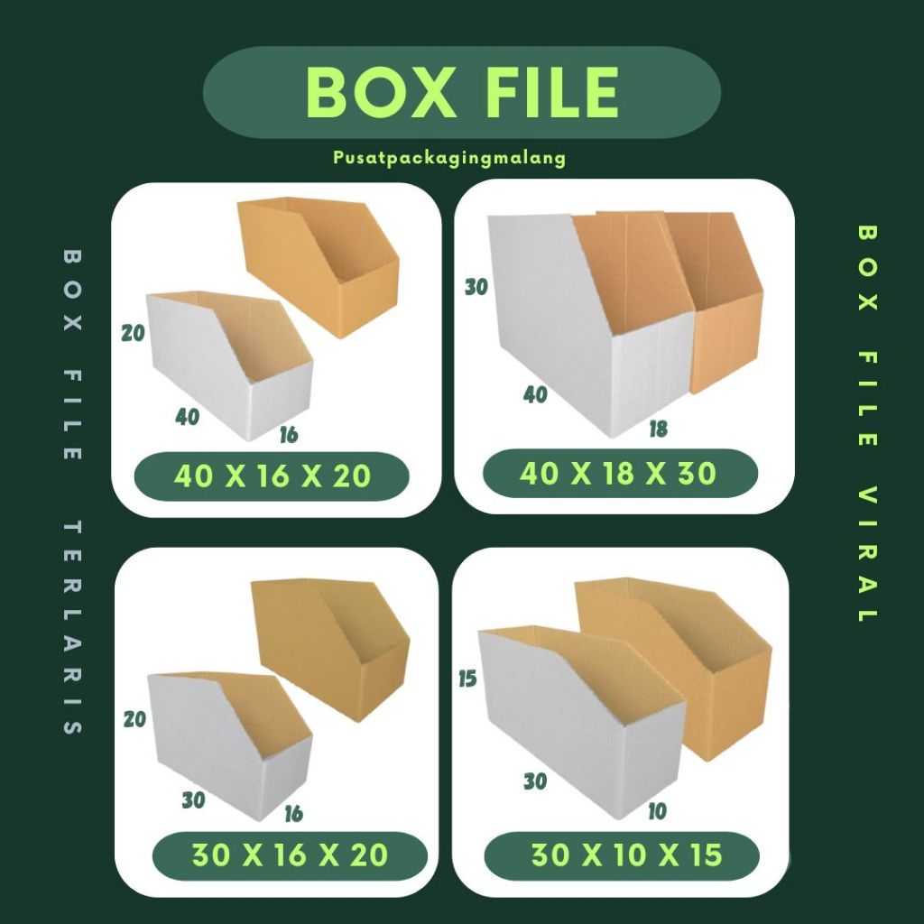 Box File 40x18x30 / 40x16x20 / 30x16x20 / 22x12x30 / 30x10x15 / 20x10x28 / 20x20x28 Bondex Map Folde