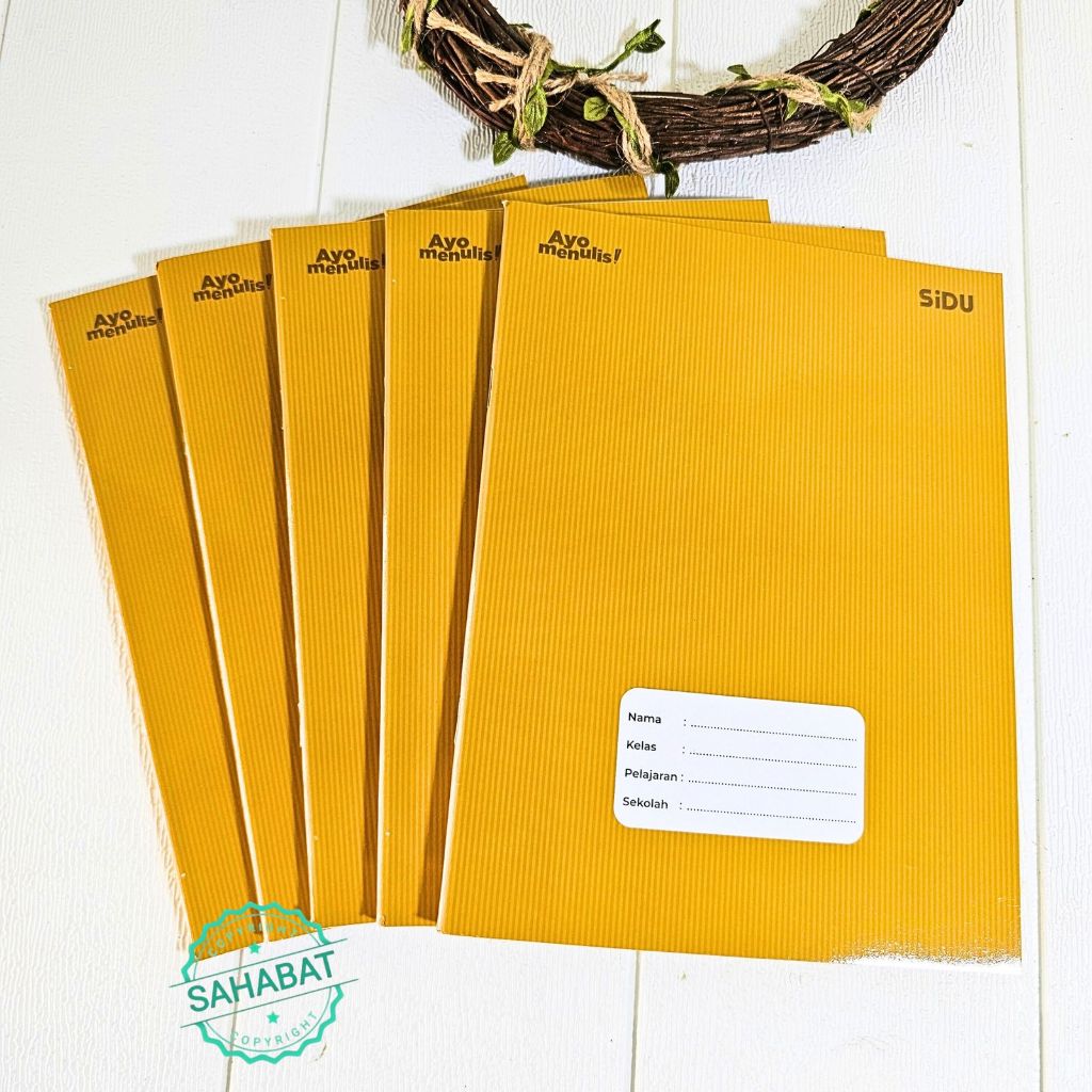 

BUKU TULIS SIDU COVER COKLAT BUKU TULIS ISI 60 LEMBAR/BUKU TULIS UKURAN KWARTO/PENDEK