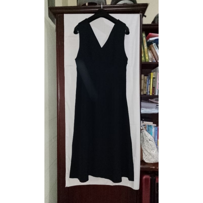 Preloved dress hitam panjang