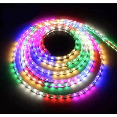 PAKET Lampu LED STRIP SELANG 2835 220v  RGB/ LED STRIP 2835 RGB Running Satu Set Tinggal Colok / Lam