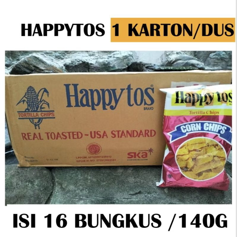 Happy Tos Merah 140 gr 1 karton isi 16 pcs