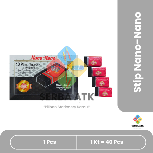 

[40 pcs] Stip/Penghapus pensil murah Nano-Nano untuk ujian