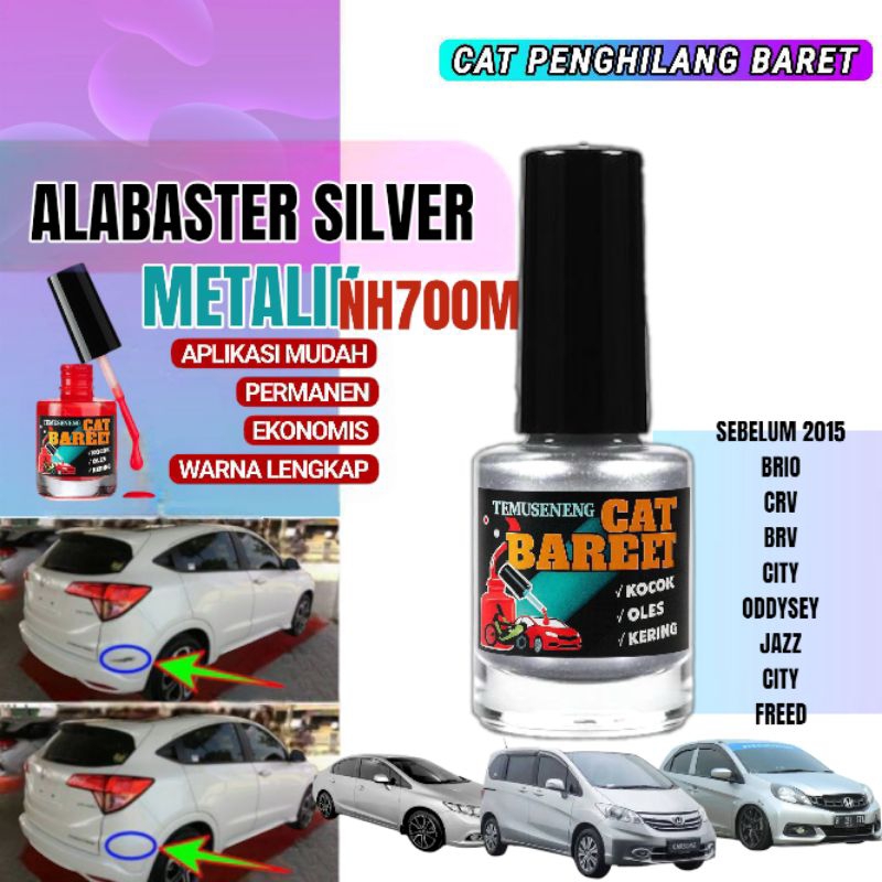 NH700M Cat ALABASTER SILVER Metalik Penghilang Baret Untuk Mobil Honda Jazz Brio CRV BRV City Civic 
