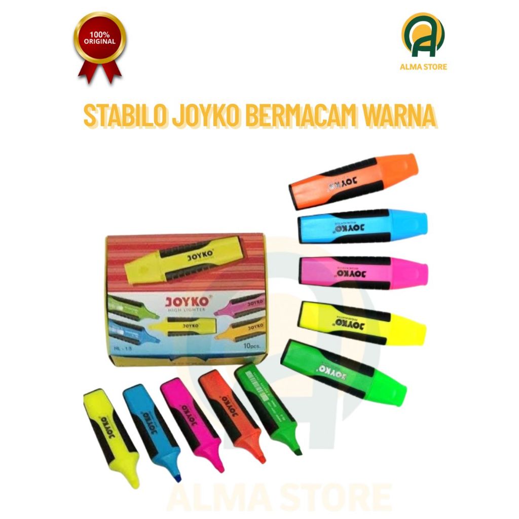 

Stabilo Joyko Bermacam Warna 100% Original