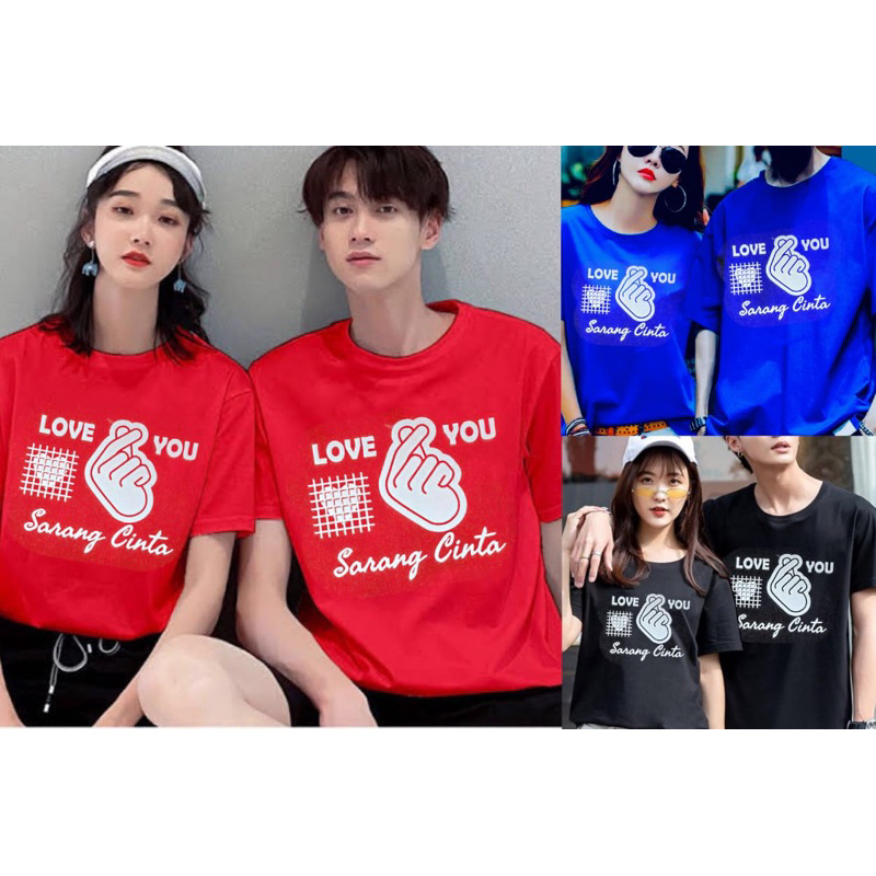 KAOS COUPLE LOVE YOU SARANG CINTA