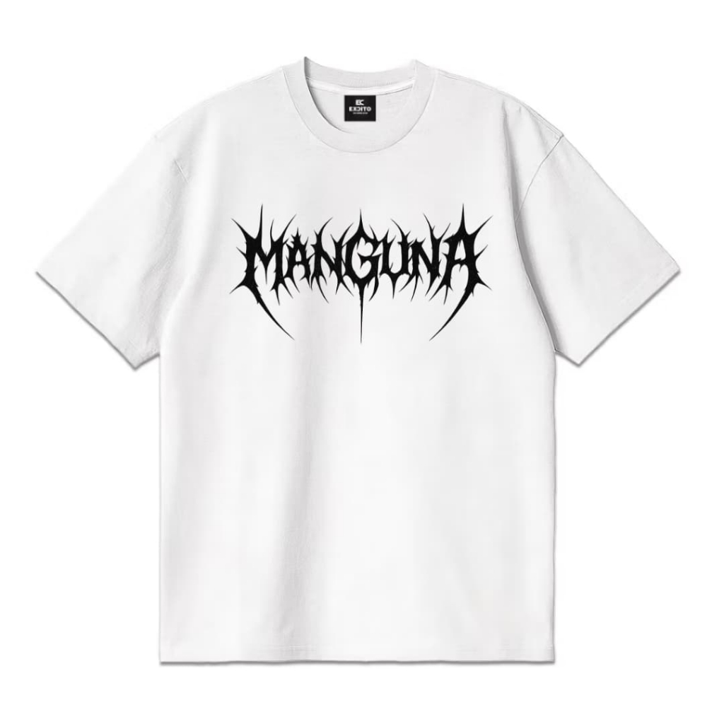 Kaos Manguna Putih Kaos Distro Pria Wanita Bahan Combath 24s Tebal adem