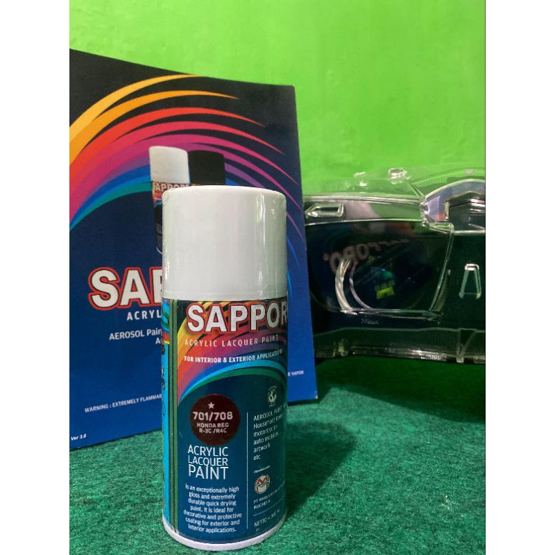 

Pilox sapporo acrylic lacquer paint, Cat semprot akrilik (WARNA HONDA RED R-3C/R4C 701/708)